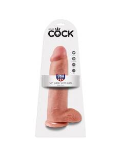Gode réaliste (12" avec boules) 30,5 cm KING COCK