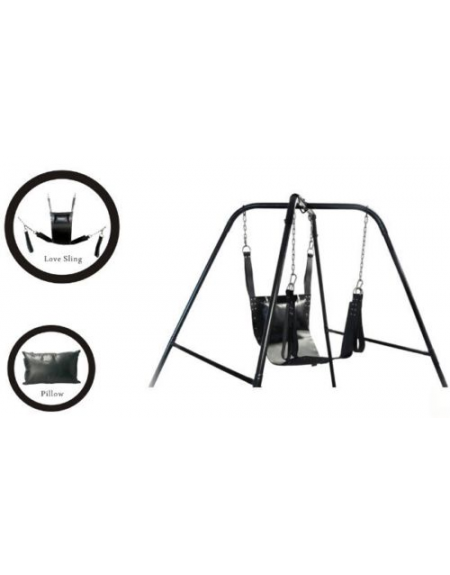 Fauteuil cuir de soumission suspendue - Accessoire & Mobilier BDSM
