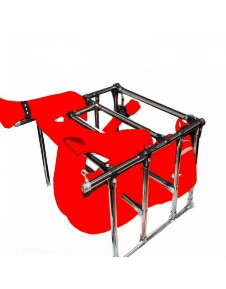 Cage BDSM pour soumis avec attache poignet et cheville