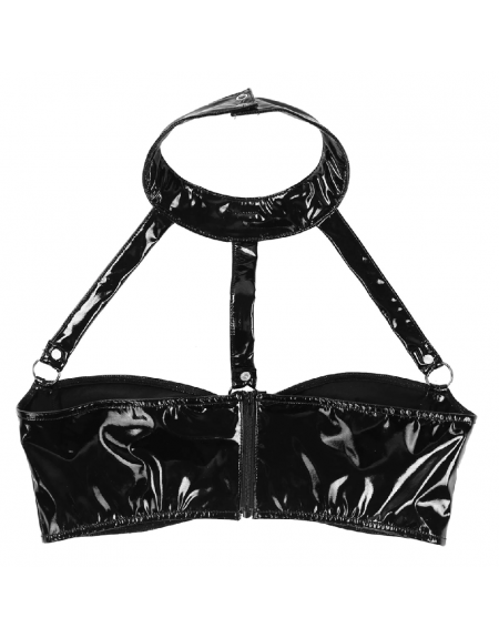 Harnais Soutien Gorge Cuir Verni